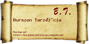 Burszon Tarzícia névjegykártya